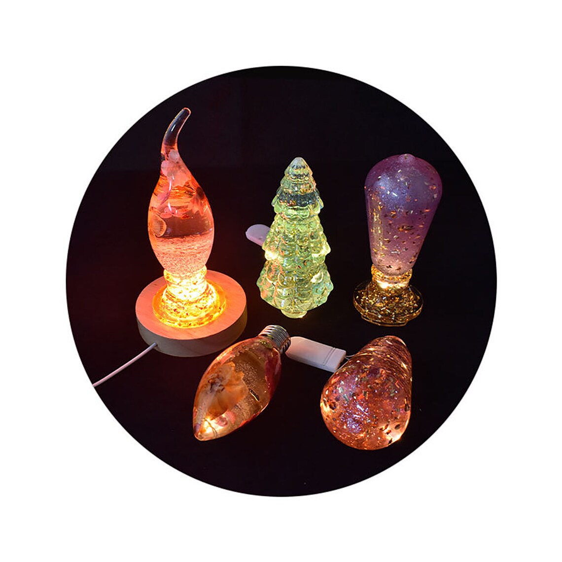 Light Bulb Mold LED Light Bulb Resin Mold Decorative Light Etsy