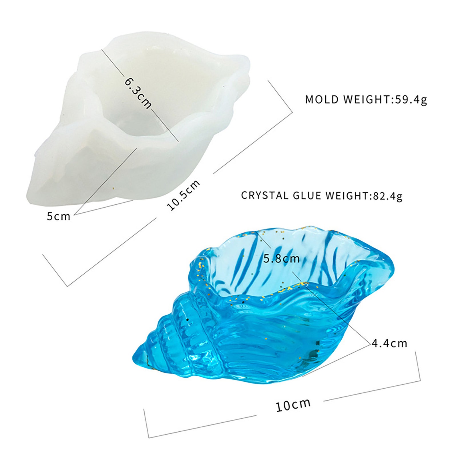 Conch Resin Mold Beauty Blender Storage Tray Mold Jewelry Etsy