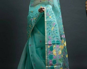 Indian pure shil motka saree handweaving work with blouse piece