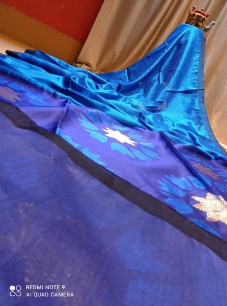 Indian pure shil motka saree handweaving work with blouse piece