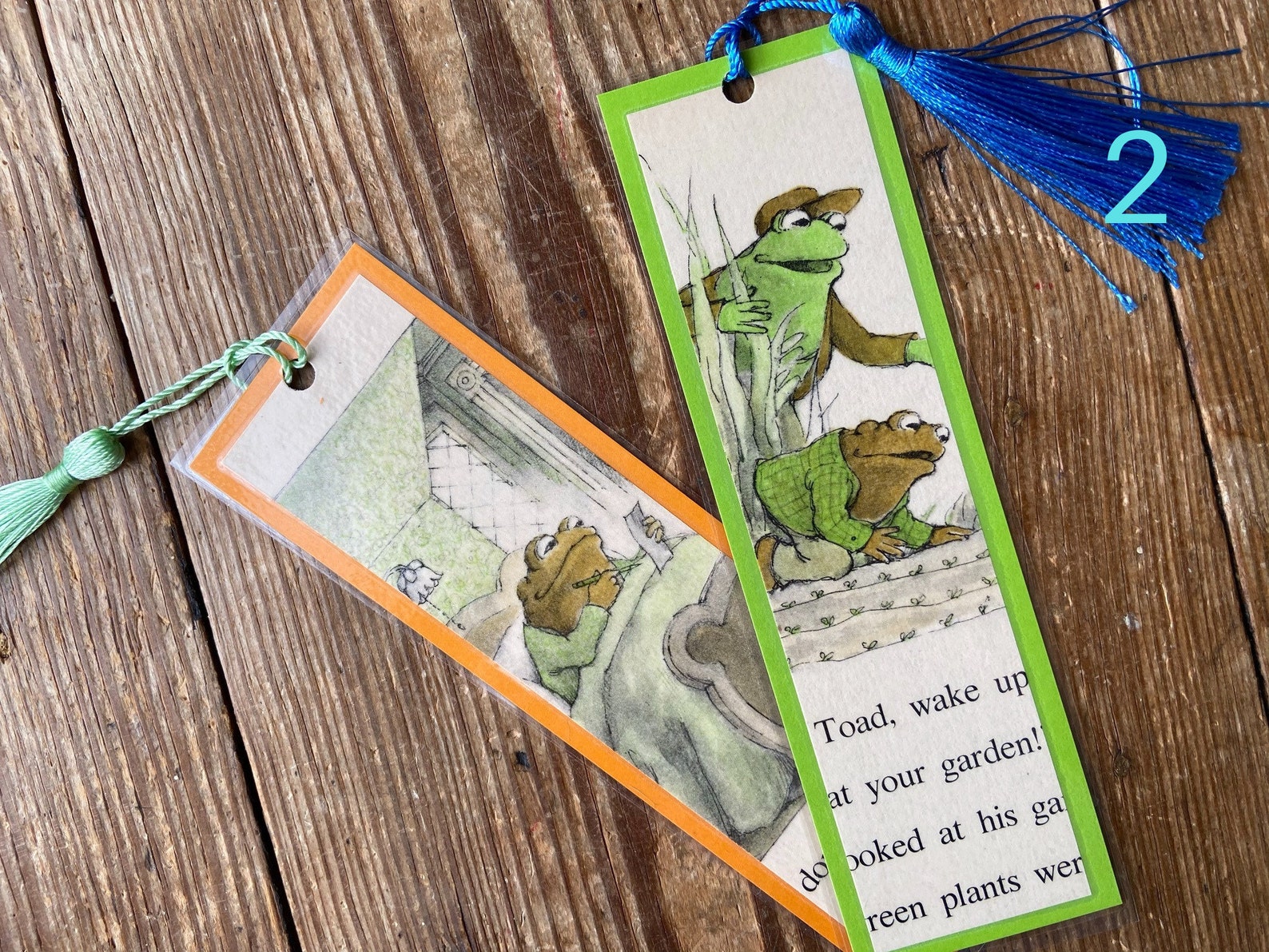 Upcycled Bookmarks//Frog and Toad Bookmarks//Handmade | Etsy