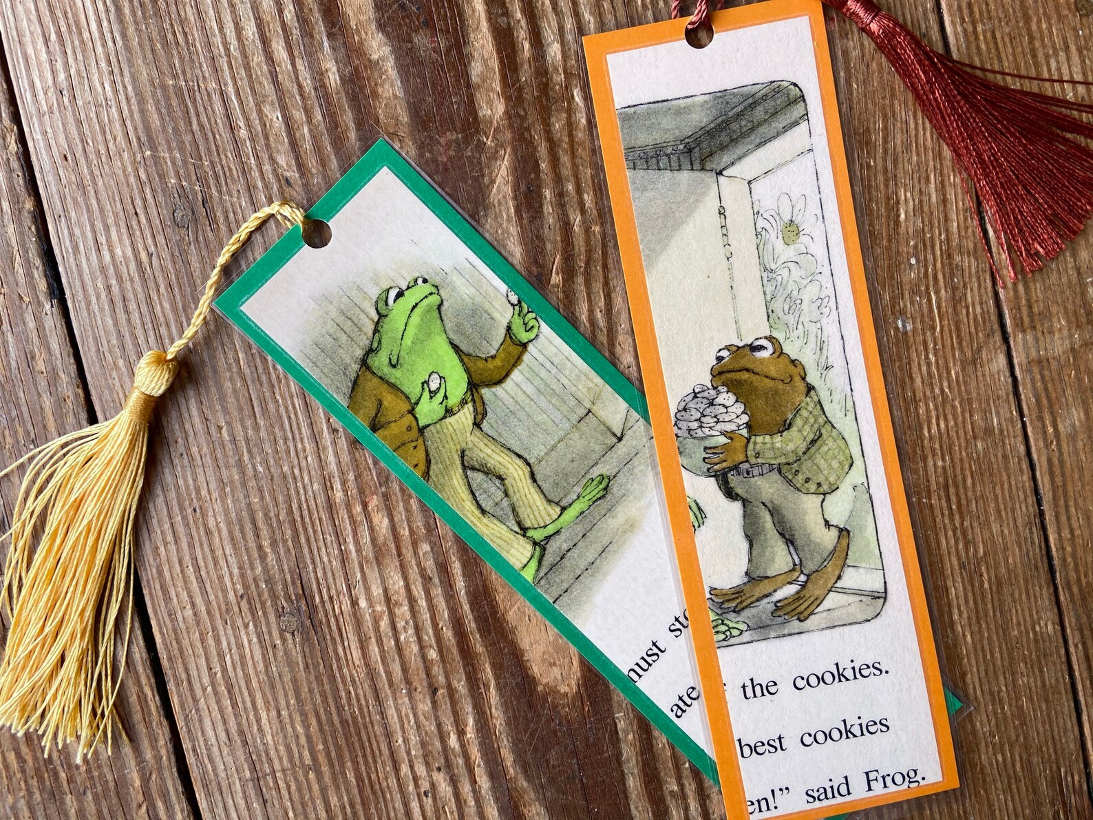 Upcycled Bookmarks//Frog and Toad Bookmarks//Handmade | Etsy