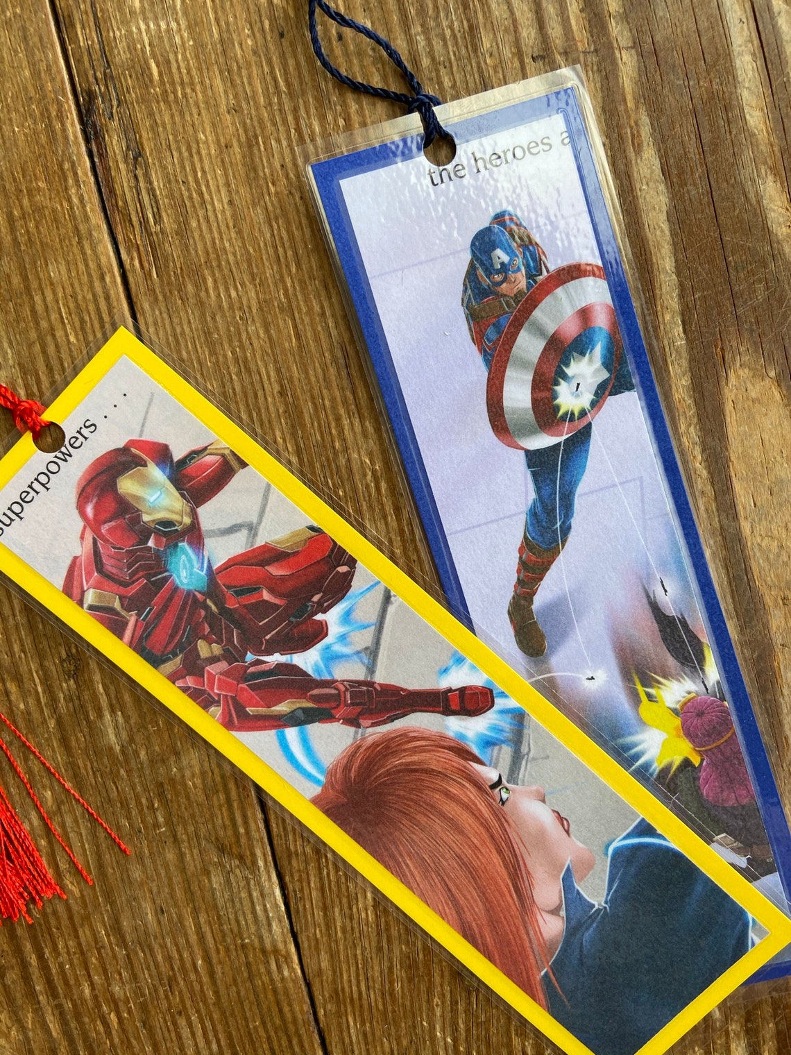 Marvel Bookmarks//Superhero Bookmarks//Iron Man//Captain Etsy