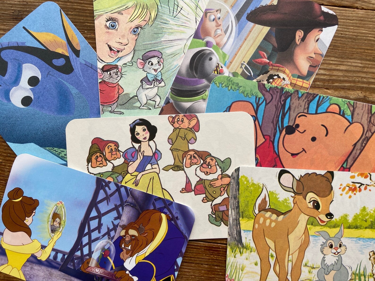 Disney Postcards//Handmade Postcards//Storybook Etsy