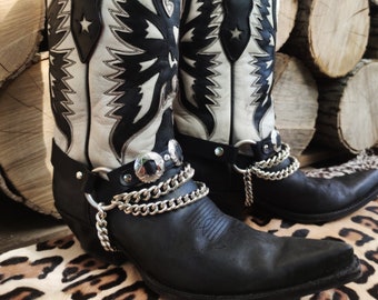 Molotov Clothing Handmade Western Conchos Boot Straps