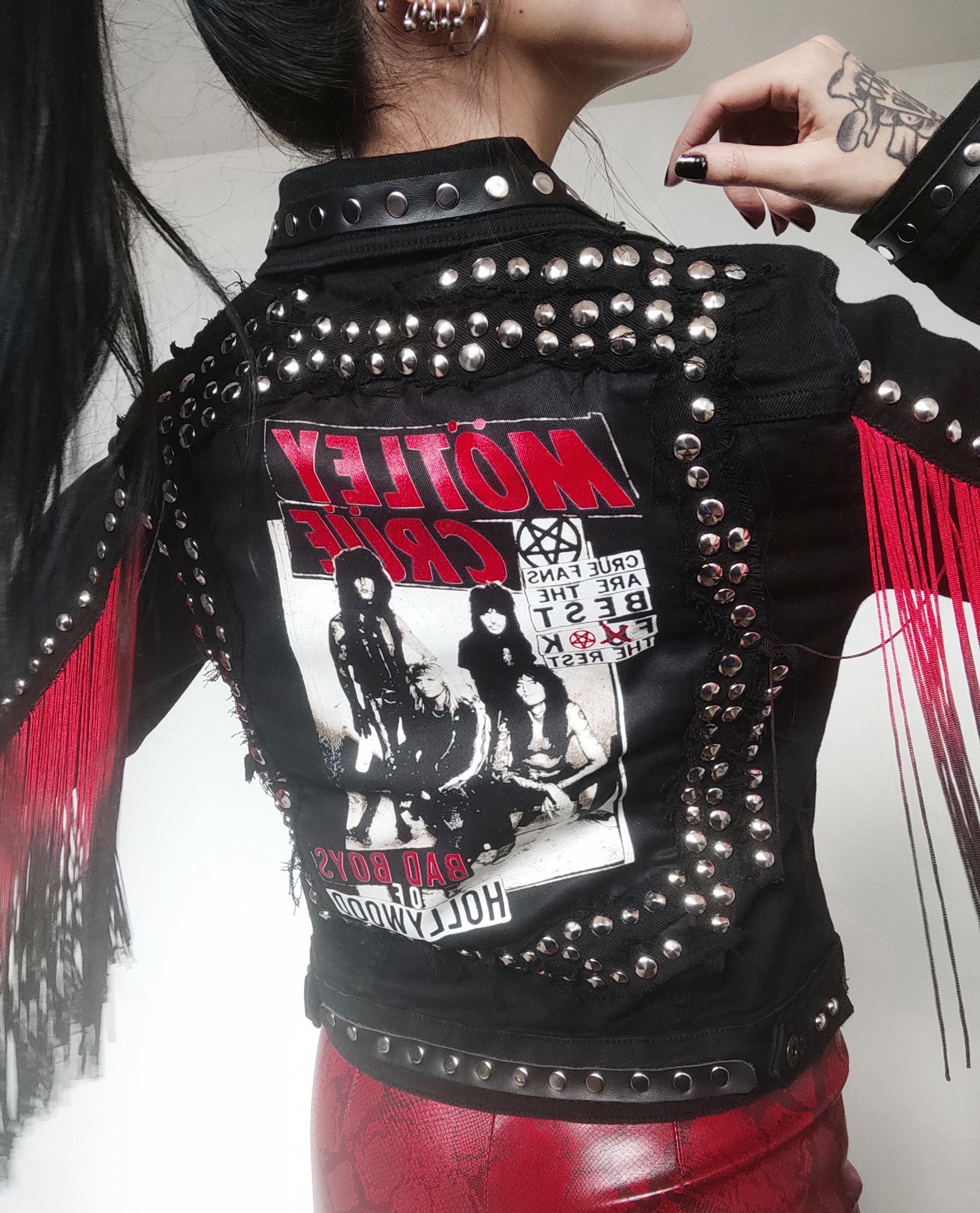 positie aspect Respectievelijk Molotov Clothing Motley Crue Fringe Jacket - Etsy