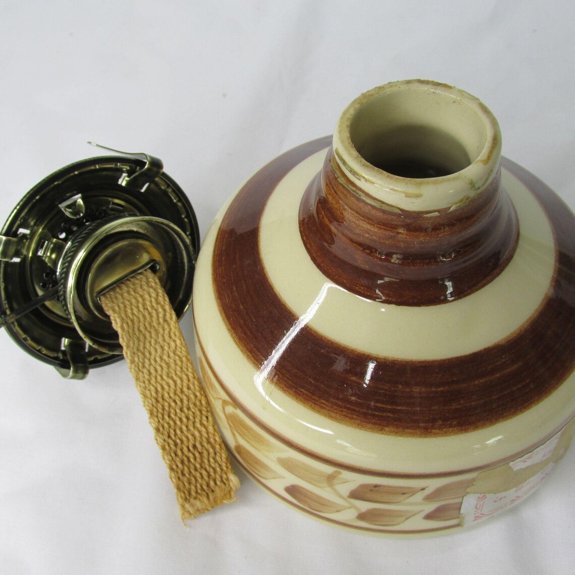 Vintage Lamplight Farms Pair of Ceramic Oil Lamps Bases Etsy