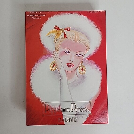 1994 Peppermint Princess Barbie Winter Collection 13598 Ltd Ed Damaged Box Etsy