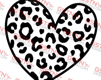 Cheetah Heart Downloadable File Pack for Cricut Crafting Shirt Making Stickers and Much More