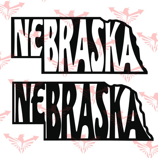 Nebraska State 2 Version Downloadable File Pack for Cricut Crafts Shirts