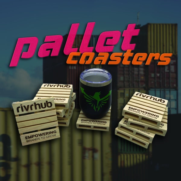 Pallet Beer Coasters - Custom Engraved