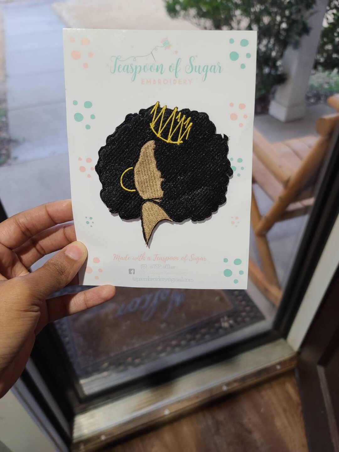 PHYSICAL PATCH** Black Queen Iron-on Patch, Afro Queen Patch, Black ...