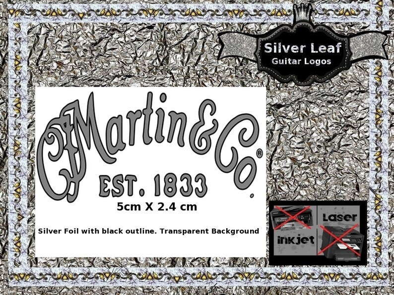 Martin and Co. Guitar Decal Headstock Restoration Waterslide Etsy