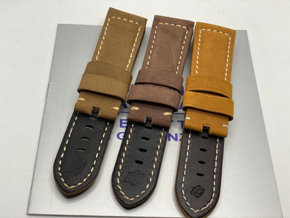 Cinturino in pelle scamosciata Panerai da 24 mm con o senza | Etsy Italia