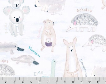 Minky Fabric Outback Digital Cuddle Simply Taupe - Shannon Fabrics