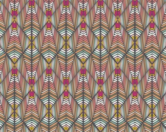 Art Gallery fabric - Eternal Serenity Coral - Indie Boheme Collection - 100% Cotton