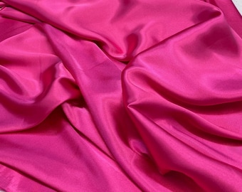 Satin Fabric - Silky Satin Solid Hot Pink 395 - Shannon Fabrics