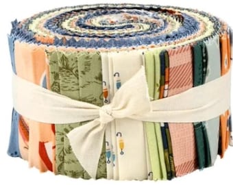 Happy Camper Fabric Strips – Maureen Cracknell Art Gallery Cotton Jelly Roll Quilting Quilt Kit