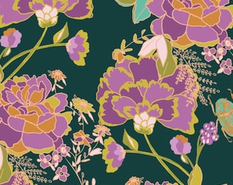 Art Gallery Fabric - Greet the Guests Vert - 100% Cotton