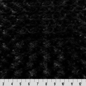 Minky Fabric -Luxe Cuddle Rose Black - Shannon Fabrics