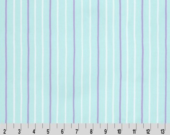 Satin Fabric - Silky Satin Digital Print Stripe Saltwater - Shannon Fabrics