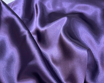 Satin Fabric - Silky Satin Solid Plum 7200 - Shannon Fabrics