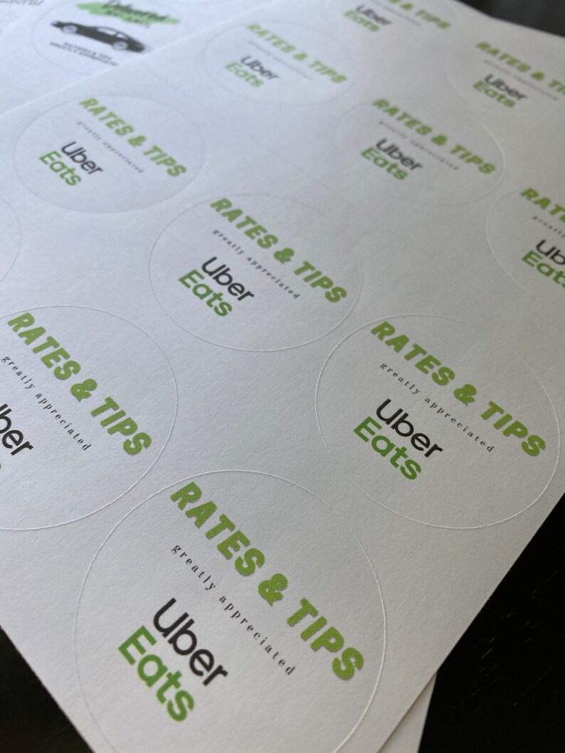 Doordash Uber Eats Postmates Delivery Stickers Custom Etsy