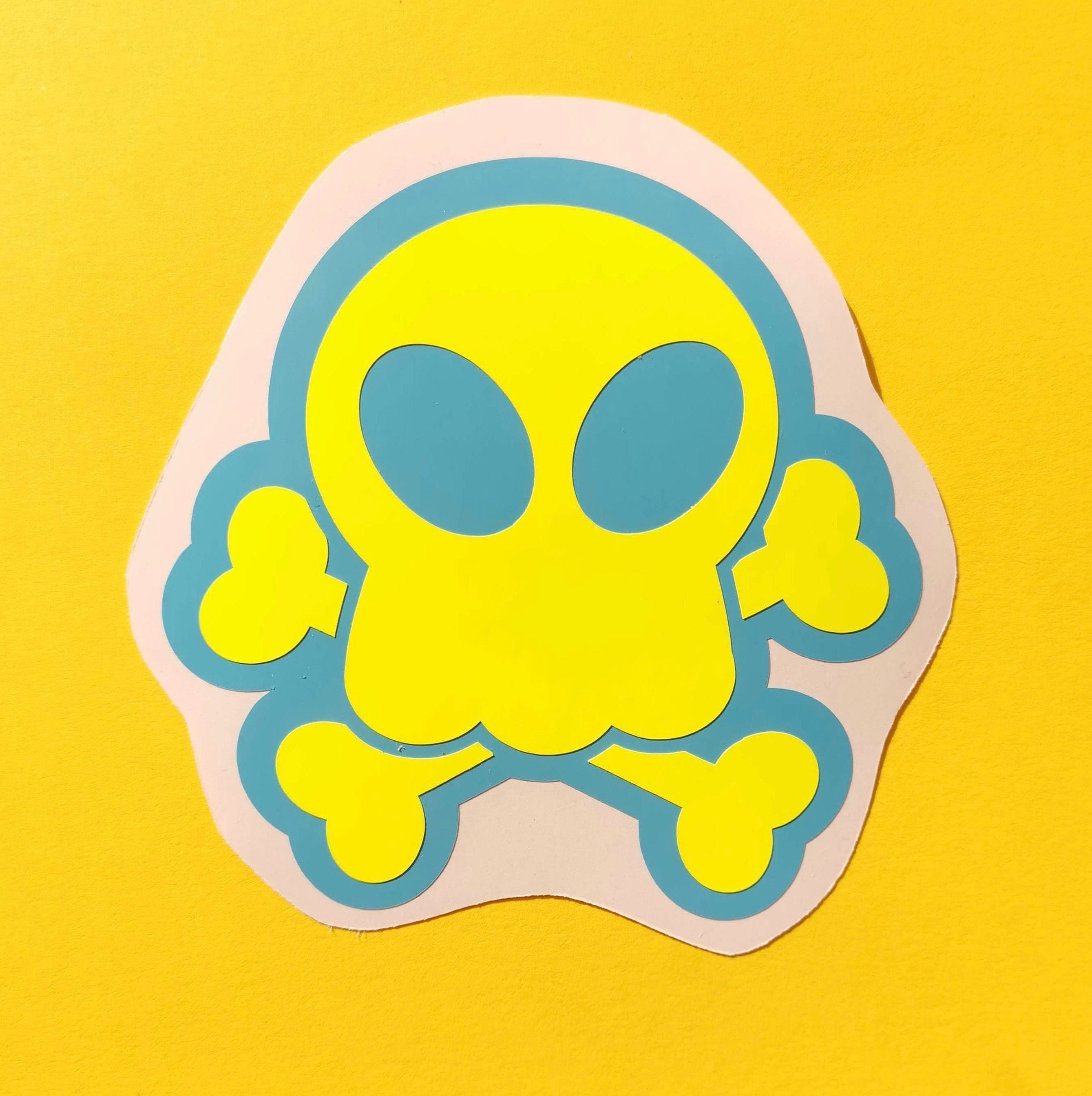 Crossbones Sticker Skull and Crossbones Vinyl Sticker, Waterproof Decal - Etsy