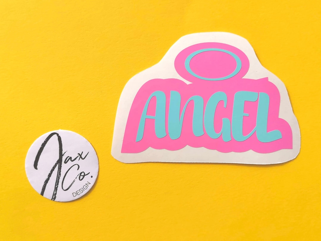 Angel Vinyl Sticker, Waterproof Decal - Etsy