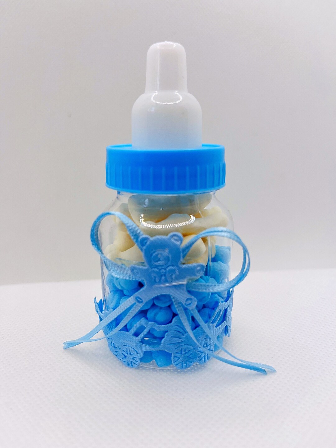 Baby Shower Bottles Blue Favours / Gender Reveal Sweets With Etsy