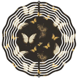 Butterflies Wind Spinner Metal Garden Patio Yard Decor Kinetic Sculpture Gift
