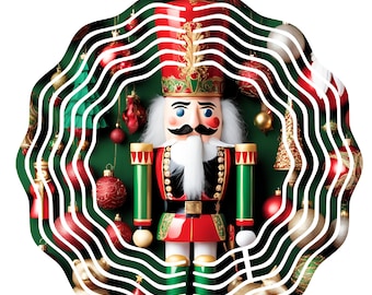Quebra-nozes de Natal, Cata-vento, Decoração de Jardim para Exterior, Ideal para Pendurar no Quintal