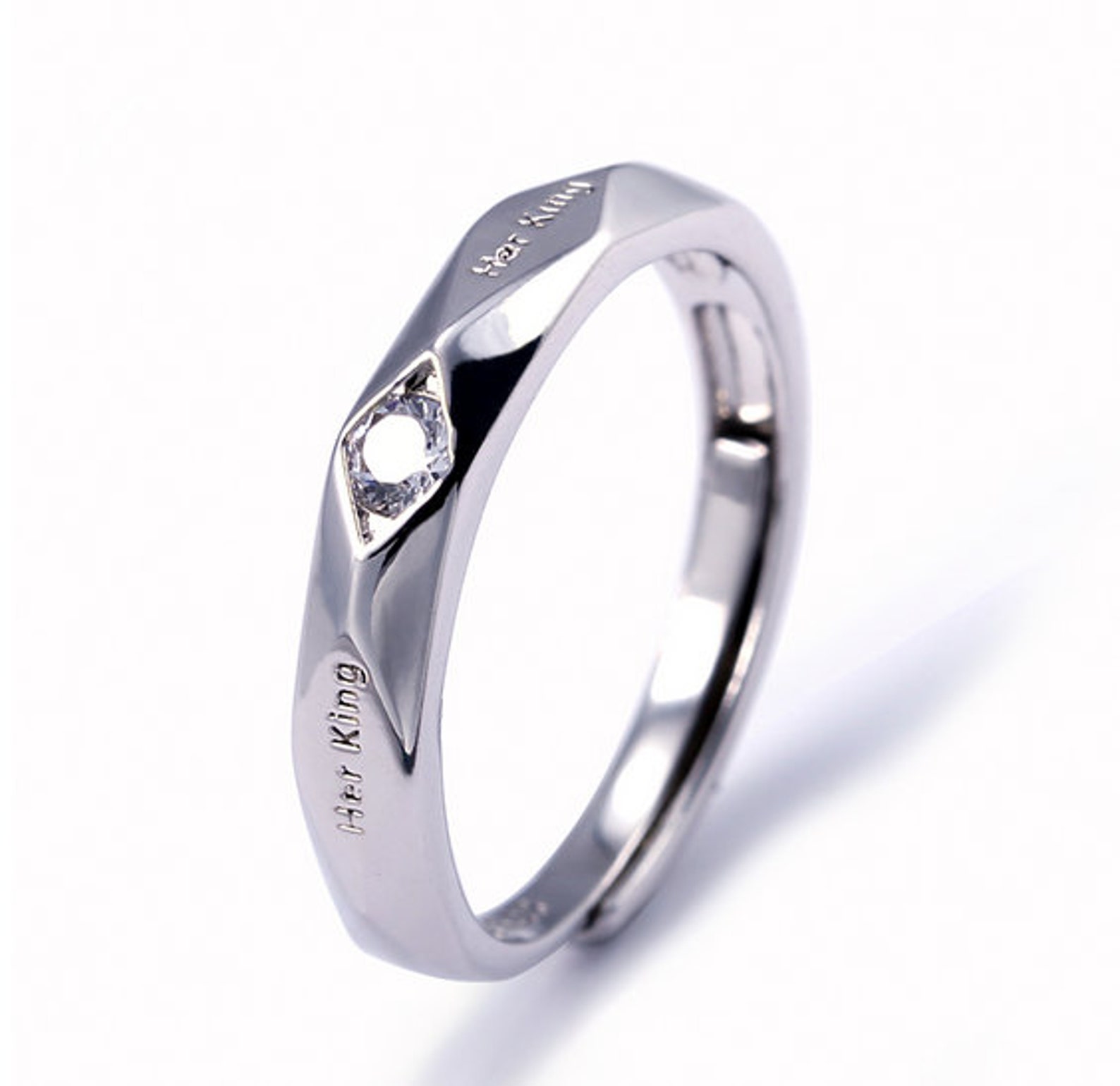 Gift For Couple Wedding Anniversary Diamond Set of 2 Rings In Etsy