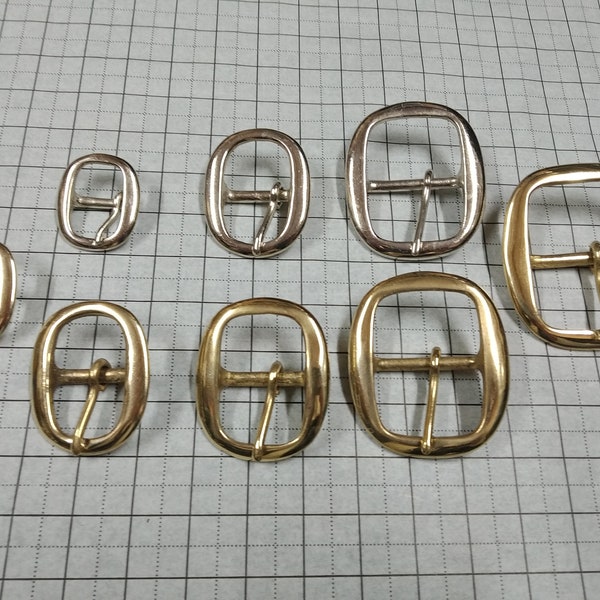 Solid Brass Oval Buckles