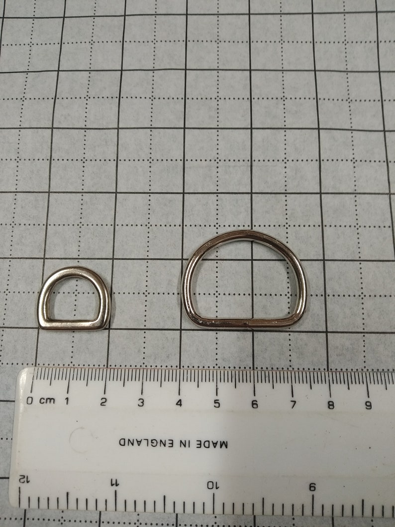 Solid Brass Dee Rings with Nickel plated option 25mm d-ring is weld wire