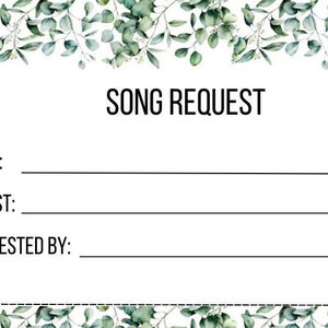 Song Request Print-Out