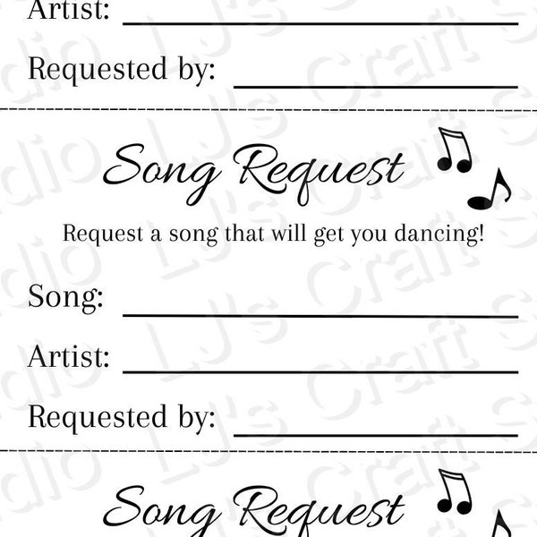 Song Request Print-Out