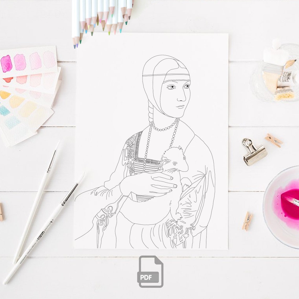 PDF Printable Coloring Pages, Adult Colouring Pages, Instant Digital ...