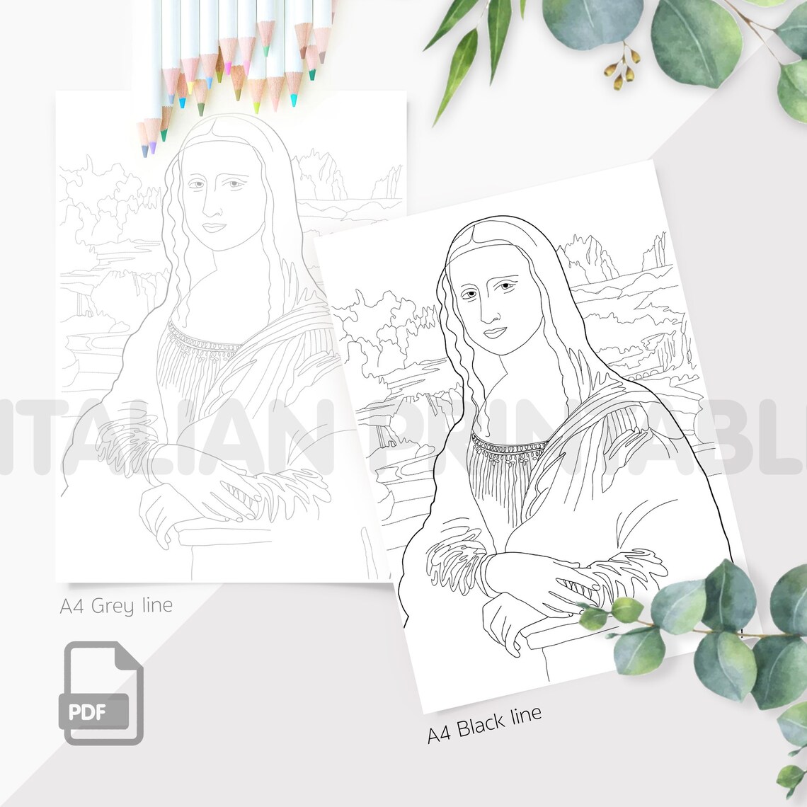 PDF Printable Coloring Pages, Adult Colouring Pages, Instant Digital ...
