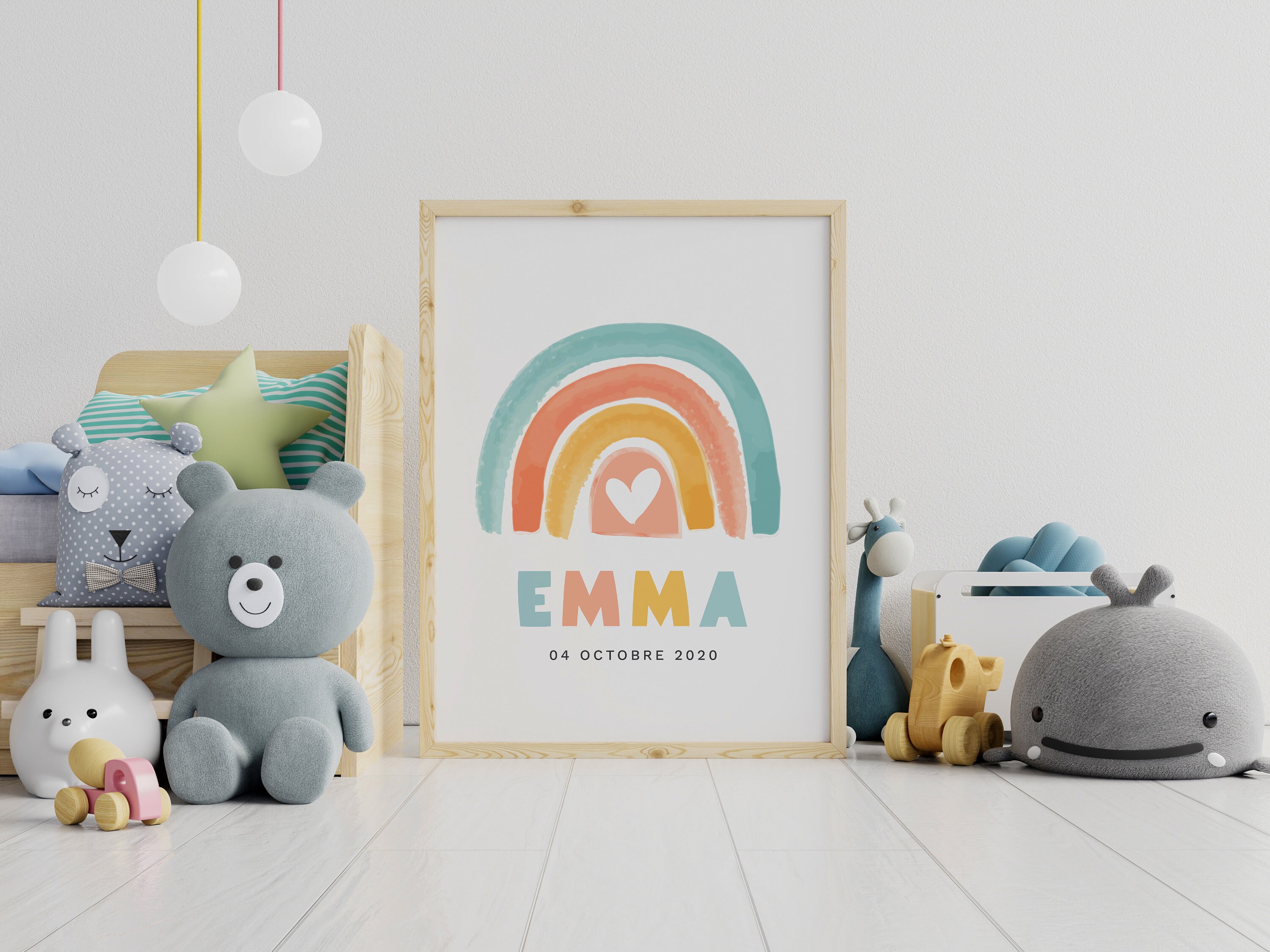 Affiche Naissance Arc en Ciel