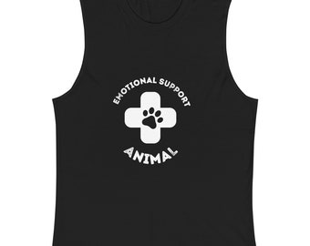 Emotional Support Animal Muscle Shirt - kink fetish pet puppy play esa