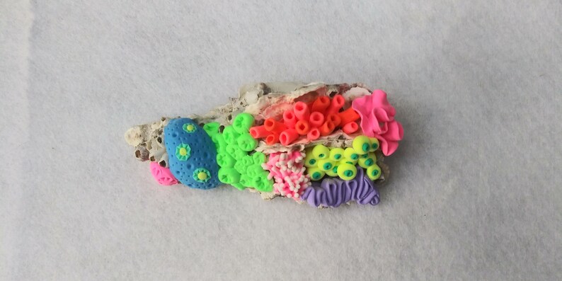 Neon coral reef sculpture