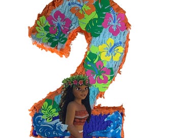 MOANA PIÑATA. Number 2. Choose number, colors, and characters. Disney Movies