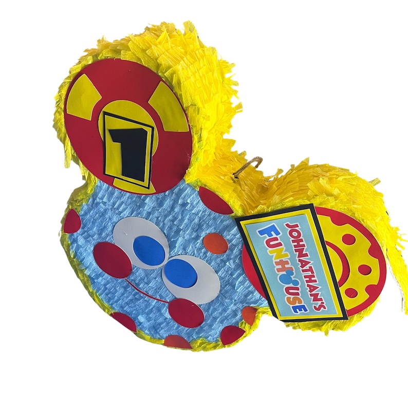 20" FUNHOUSE Musse Pigg-piñata. Stöttålig för maximalt skoj. Välj färger, karaktärer och detaljer. bild 12