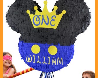 Piñata 20" MICKEY principe  . Resistente a los golpes  para mayor diversion. escoge colores, personajes y detalles.