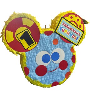 20" FUNHOUSE Musse Pigg-piñata. Stöttålig för maximalt skoj. Välj färger, karaktärer och detaljer. bild 5