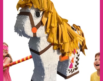 Horse Piñata 20". Choose your pet. Sturdy for extra fun, ideal for birthdays. You can choose colors and details.
