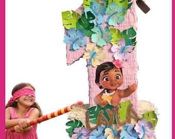 23" Pink Baby Moana Piñata. Very sturdy for extra fun. Choose your colors and designs.