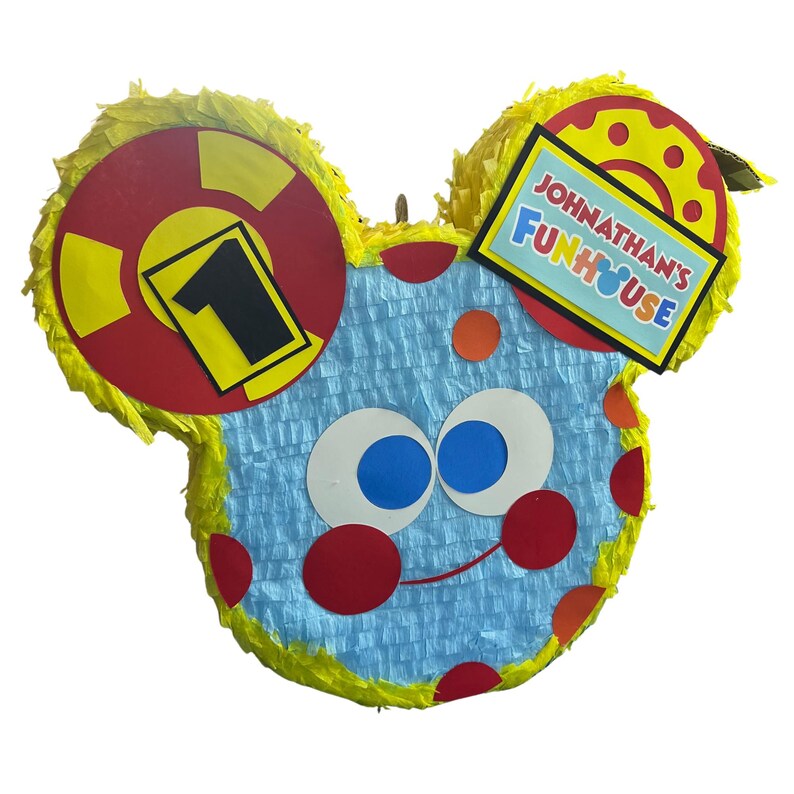 20" FUNHOUSE Musse Pigg-piñata. Stöttålig för maximalt skoj. Välj färger, karaktärer och detaljer. bild 4