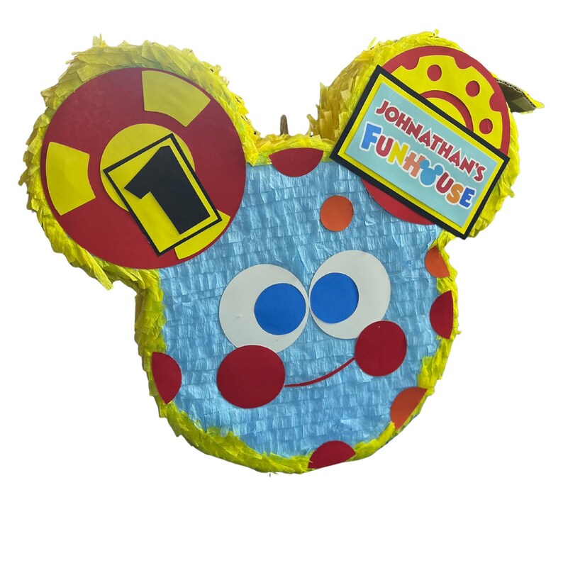 20" FUNHOUSE Musse Pigg-piñata. Stöttålig för maximalt skoj. Välj färger, karaktärer och detaljer. bild 6